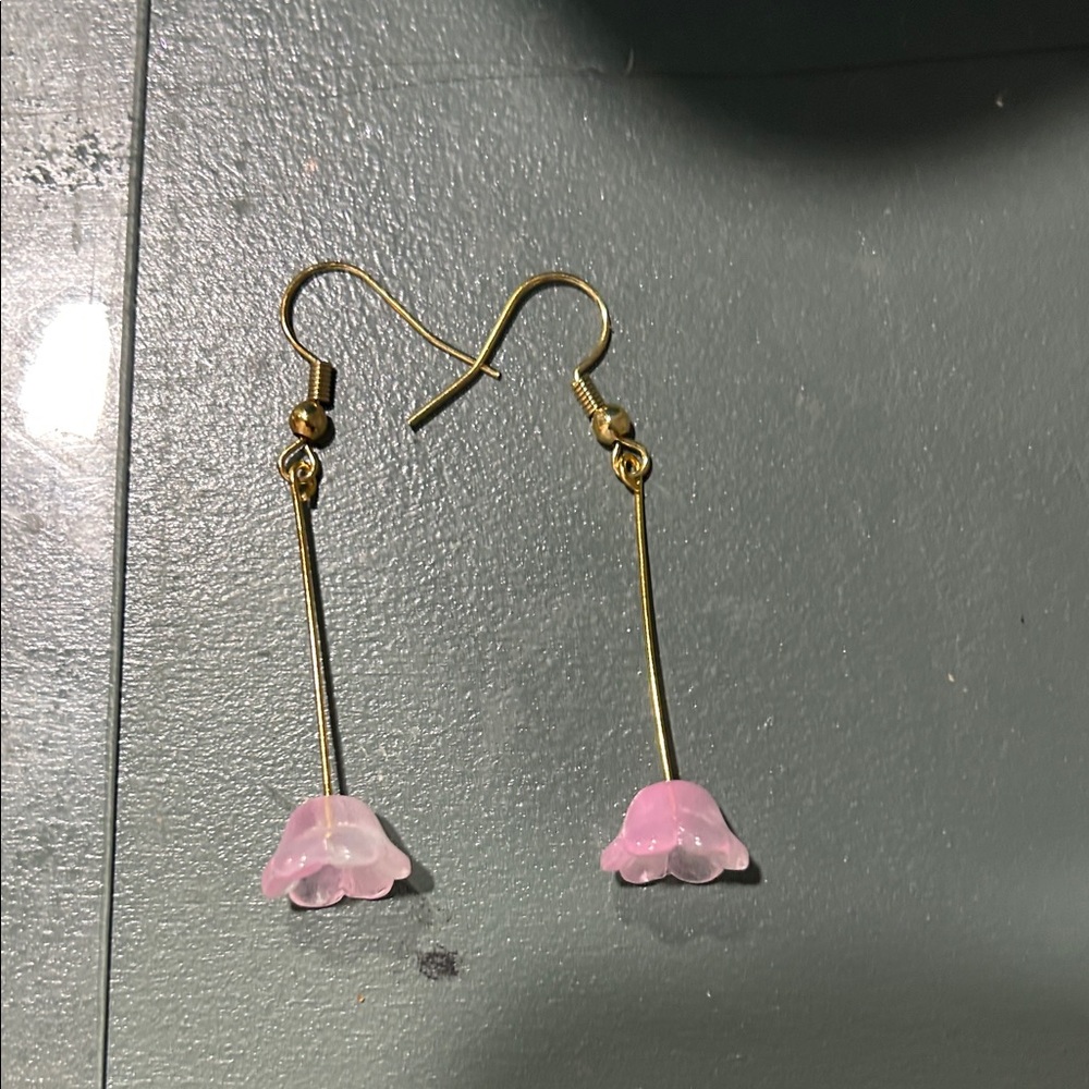 Beautiful Handmade flower drop dangle earrings